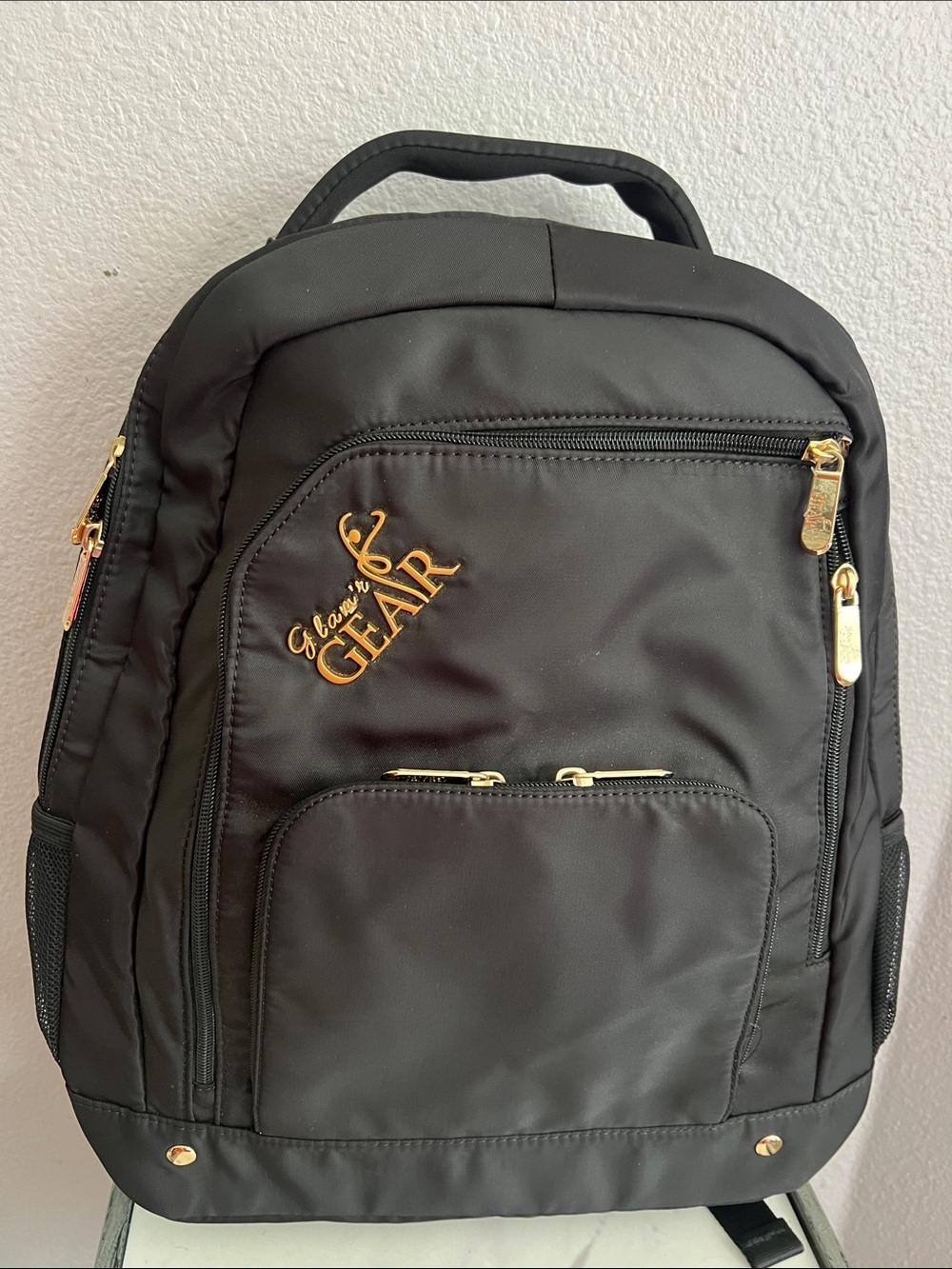 Glam’r Gear Dance Essential Laptop Backpack with Gold Accents. NWOT